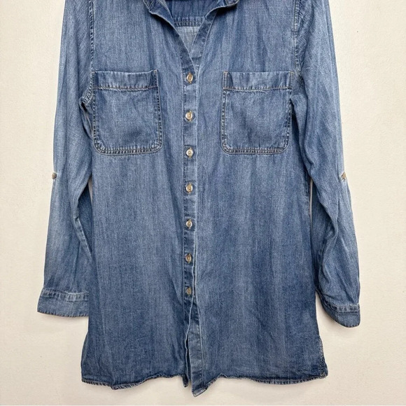 Cloth & Stone Womens Xsmall Chambray Button Shirt - Picture 6 of 16